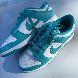 Nike Teal and White dunks